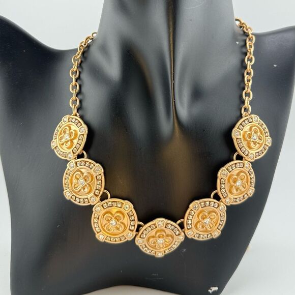 Southern Living Gold-Tone Medallion Statement Necklace - Picture 4 of 8
